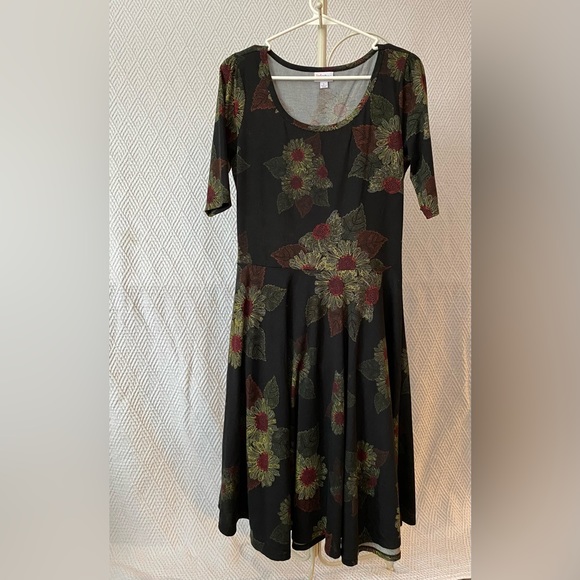 LuLaRoe Women’s Nicole Dress Sunflower Large - Picture 7 of 7